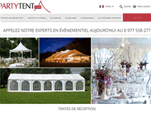Tablet Screenshot of chapiteaux-de-reception.com